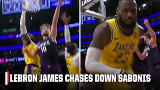 CHASEDOWN BLOCK BY JAMES 😱  NBA on ESPN [upl. by Raina746]