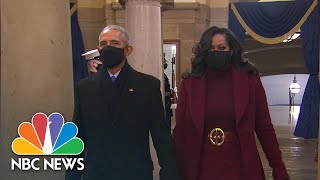 Clintons Bushes Obamas Arrive At Biden’s Inauguration Ceremony  NBC News [upl. by Esenwahs]