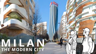 4K Milan 🇮🇹 Part 2 The Modern City GPX pathway in description [upl. by Idnahs]