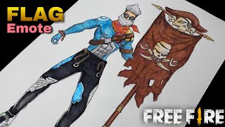 FLAG Emote Drawing  Freefire Drawings  KAKU Arts [upl. by Pierce]