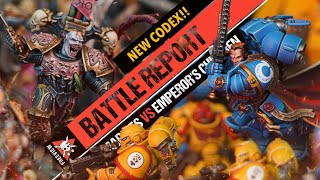 NEW CODEX Space Marines vs Emperors Children 4Player Game  Warhammer 40k Battle Report [upl. by Alcine]