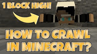 116 HOW TO CRAWL IN MINECRAFT Java edition [upl. by Nivat612]