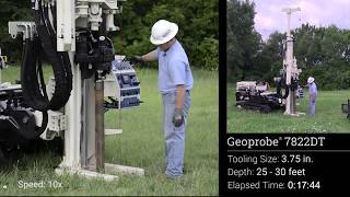 Geoprobe® 7822DT  Driving 375 in Tooling to 30 Feet [upl. by Yznel]