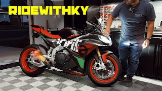 APRILIA RSV4  SC PROJECT GP22 cold start warm start revs INSANE SOUND [upl. by Ruddie126]