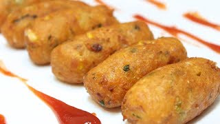 Corn Kebab Recipe  రుచికరమియాయిన కార్న్ కబాబ్  Indian Snacks [upl. by Youlton]