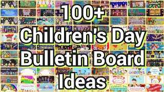 Childrens Day Bulletin Board Ideas  Childrens Day Display Board  Childrens Day School Decoration [upl. by Edieh]