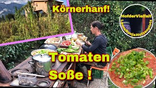 Tomaten verarbeiten  Ketchup  Tomatensoße  Letscho  Farmvlog  Selbstversorung  Körnerhanf [upl. by Roer863]