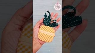 DIY Pineapple Mini Pouch🍍  Coin Purse Airpods Case shorts fypyoutube diycrafts handmade [upl. by Einhoj357]