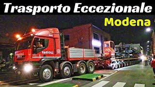 Trasporto Eccezionale Modena  15 Luglio 2019 Exceptional Transport  75 mt500tonne [upl. by Sosanna]