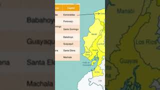 Provincias y capitales del Ecuador  suscríbete para más videos [upl. by Kovacs]