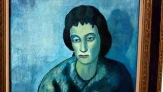 PABLO PICASSO Oil Painting Woman with Bangs Museum BMA Blue and Rose Period Spanish [upl. by Goss]