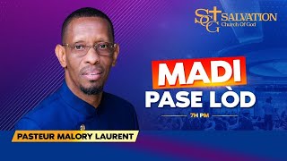 Madi Pase Lòd  Salvation Church of God  1232024  Pasteur Malory Laurent [upl. by Eiltan]