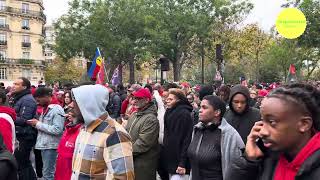 Manifestation contre la vie chère aux OutreMer dimanche 10 novembre 2024  Place DenfertRochereau [upl. by Read]