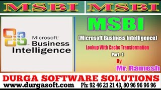 MSBI Tutorial  Lookup With Cache Transformation Part  1 by Ramesh [upl. by Redmund561]