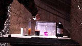 REDOX  ironII sulfate oxidation with permanganate ion [upl. by Ahsinan881]