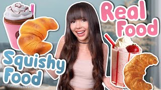 Squishy Food vs Real Food 🥐 Wer bekommt was  ViktoriaSarina [upl. by Deppy126]