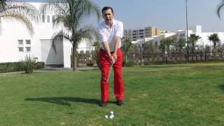 GOLF LESSONS  CHIPPING  HANDS AHEAD OF THE CLUBHEAD [upl. by Ahsehyt]