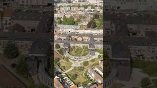 Vertical video Ghent Belgium Binnentuin Lousbergpark  garden Panorama of the central city fr [upl. by Llennol]