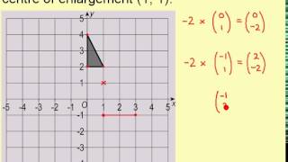 Clip 181 Enlargement by a Negative Scale Factor [upl. by Akeenahs203]