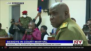 Besigye at court martial FDC Katonga faction politicians camp at court [upl. by Lahcsap]