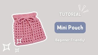 TUTORIAL MINI POUCH CROCHET  Kyomicraft [upl. by Maro]