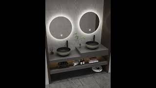 Hozota Hotel Public Bathroom Double Bathroom Vanity Sinks vanity hotel furniture [upl. by Aneloc957]