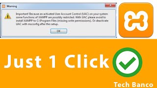 Xampp installation User Account Control UAC Problem Solve  Xampp Install UAC Problem 2022 [upl. by Artapoelc]