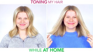 Toning My Hair At Home 💁🏼‍♀️ [upl. by Audly515]