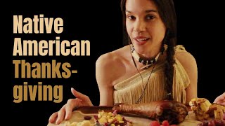 ASMR Native American Eating Thanksgiving Dinner  Quiet Whispered Mukbang [upl. by Iniretake]