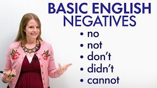 Negative Words in English No Not Don’t Didn’t [upl. by Pepillo]