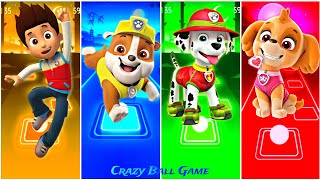 PAW Patrol  Ryder 🆚 Rubble 🆚 Marshall 🆚 Skye 🎶 Tiles Hop EDM Rush [upl. by Layol]