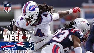 Buffalo Bills vs New England Patriots  2023 Week 7 Game Highlights [upl. by Aloivaf]