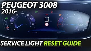 Peugeot 3008 2016 Service Light Reset [upl. by Mccready]