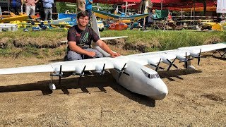 GIGANTIC XXXL RC HUGHES H4 HERCULES SPRUCE GOOSE SPECTACULAR WATERPLANE FLIGHT DEMONSTRATION [upl. by Ebby472]