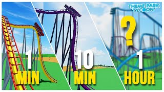 Building The DIVE COASTER in 1 MINUTE 10 MINUTES and 1 HOUR [upl. by Pepi]