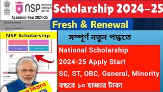 National Scholarship 202425 Apply Online process 202425 New Form Apply Step by Step [upl. by Nairrod]