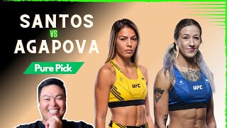 UFC Denver  Luana Santos vs Mariya Agapova PREDICTION [upl. by Labana]