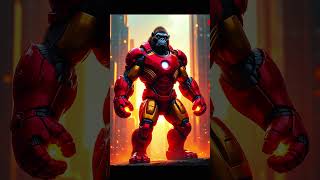 Iron man hybrid fusion 🥶🤯😱hybrids fusion ai animals shorts viewsviralvideosubscribersgrow [upl. by Aninay51]