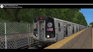 OpenBVE NYC Subway BMT Operation L Train to Rockaway Pkwy R143 [upl. by Aivato530]