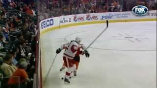 Voracek gets Kronwalled  Wings vs Flyers 3612 [upl. by Aeki]