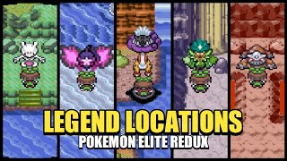 POKEMON ELITE REDUX 21  ALL LEGENDARY POKEMON LOCATIONS [upl. by Langelo]