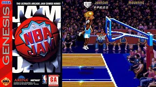 NBA JAM Gameplay 🎮 2 VS 2  Sega Genesis [upl. by Bethesda378]