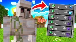 MINECRAFT But Iron Golem Trade OP ITEMS [upl. by Leinod]