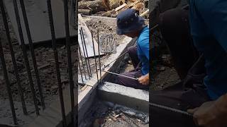 Assembling foundation rebar for the footplate construction houseconstruction [upl. by Erdnoed922]