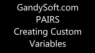 Modeling Custom Variables in GandySoft PAIRS [upl. by Ynner846]