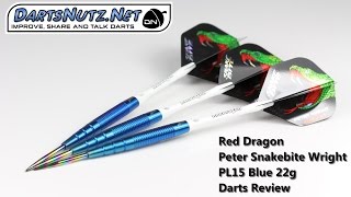 Red Dragon Peter Wright Snakebite PL15 Blue 22g darts review [upl. by Ahseen397]