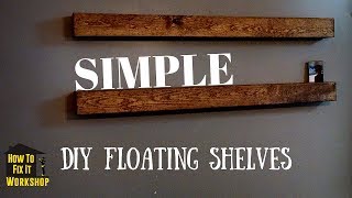 How To Make Floating Shelves  Any Length [upl. by Nylcsoj]