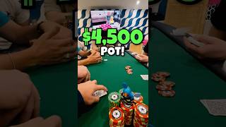 he showed WHAT in a 4500 POT🤯 poker shorts [upl. by Adiela]