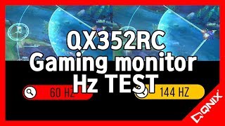 QNIX Gaming monitor QX352RC 60Hz vs 144Hz TEST LOL [upl. by Ennove]