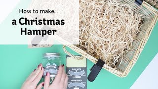 How to make a Christmas hamper  Hobbycraft [upl. by Aivax533]